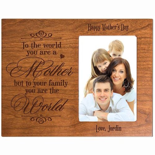 To The World You Are Cherry Wood Picture Frame