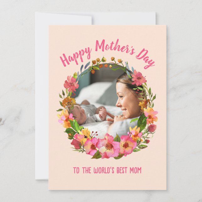 "To The World's Best Mom" Mother's Day Card (Front)