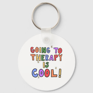 To Therapy Is Cool Mental Health School Psychologi Keychain