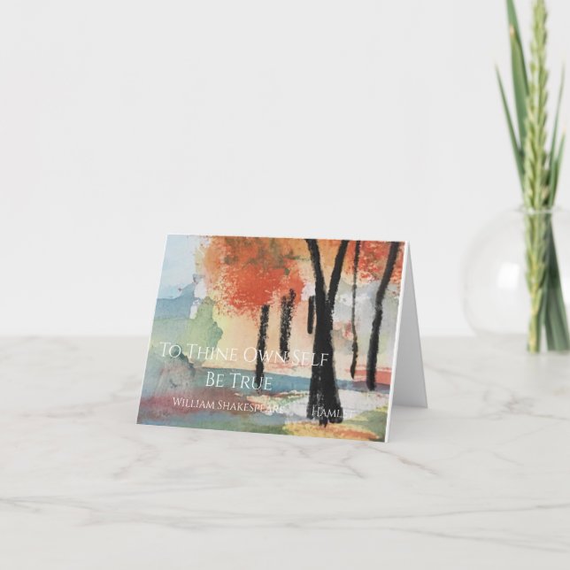 To Thine Own Self Be True Thank You Card (Front)