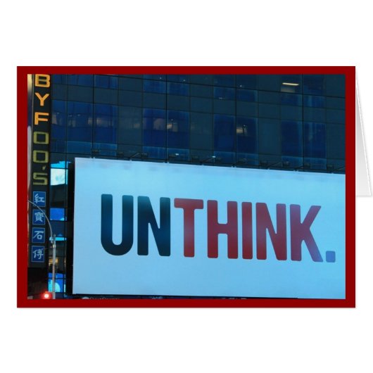 To Think or Unthink (Front Horizontal)