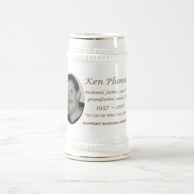 "To Us He Was the World" Ken Plummer Memorial Beer Stein (Center)