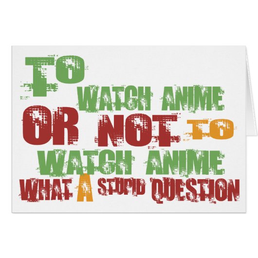 To Watch Anime Cards (Front Horizontal)