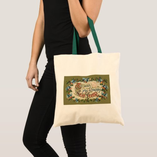 To Wish You a Happy New Year Vintage Victorian Tote Bag