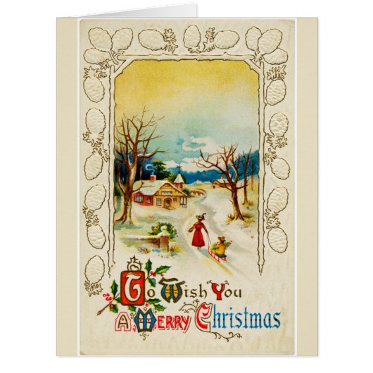 To Wish You A Merry Christmas Big Greeting Card (Front)