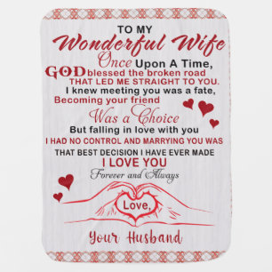 To Wonderful Wife I Knew Meeting You Was A Fate Baby Blanket