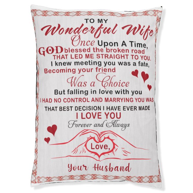 To Wonderful Wife I Knew Meeting You Was A Fate Pet Bed (Front Vertical)
