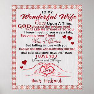 To Wonderful Wife I Knew Meeting You Was A Fate Poster