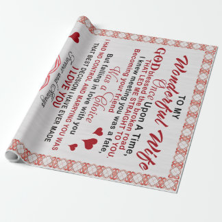 To Wonderful Wife I Knew Meeting You Was A Fate Wrapping Paper