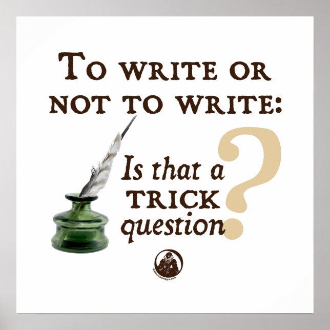 To Write or Not to Write Poster (Front)