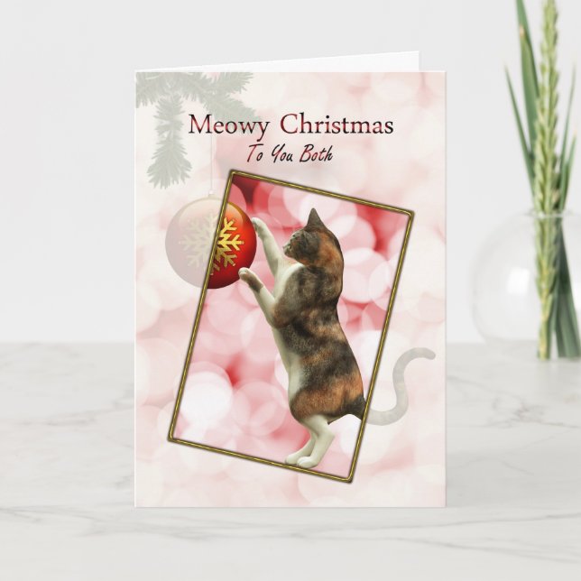 To you both, Meowy Christmas Holiday Card (Front)