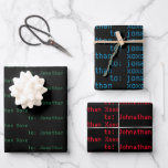 To Your Name Computer Science Fiction Wrapping Paper Sheets<br><div class="desc">Make the holidays special with gifts from your name or to the person the gift is for.  This version is in fun computer,  science fiction type of fonts.</div>