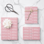 To Your Name Modern Handwriting Light Pink Wrapping Paper Sheets<br><div class="desc">Make the holidays special with gifts from your name or to the person the gift is for. Want silver or gold foil your name? Check out our wrapping paper (or Christmas wrapping paper) collection for more details. In pack of 3. In Multiple colors- Red, Black, White, Green, Blue, Pink, Purple...</div>