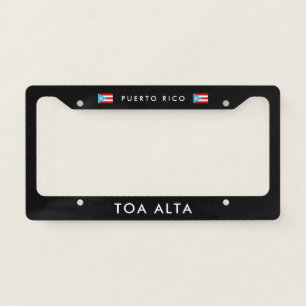 Toa Alta PR License Plate Frame Boricua Pride Car