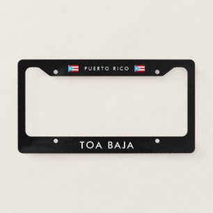 Toa Baja PR License Plate Frame Boricua Pride Car