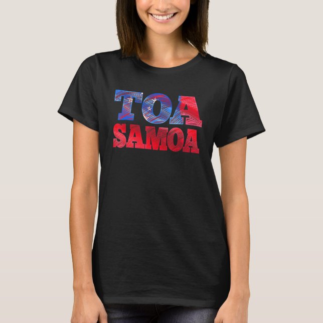 Toa Samoa or Samoan Flag or Rugby T-Shirt (Front)