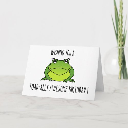Toad_ally Awesome Birthday Cute Card Horizontal