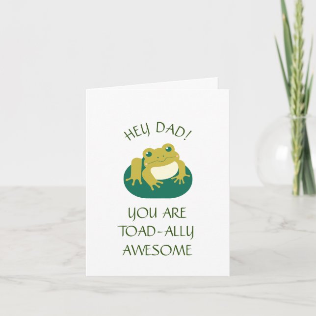 Toad-ally Awesome Dad Father's Day Greetings Thank You Card (Front)