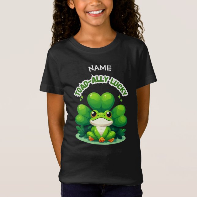  Toad-Ally Lucky St Patrick's Day Frog T-shirt  (Front)