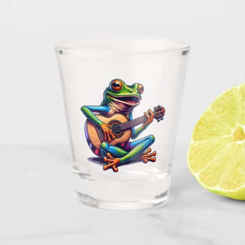 Toad and Guitar Funny Cartoon Shot Glass
