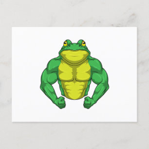 Toad as Bodybuilder with big Muscles Postcard