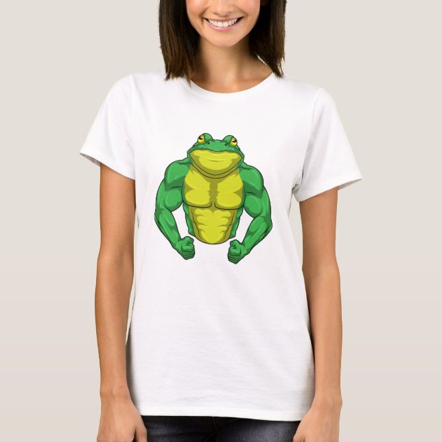 Toad as Bodybuilder with big Muscles T-Shirt (Front)