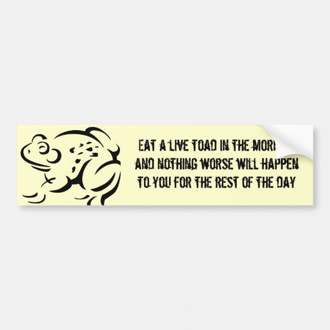 Toad Eater Bumper Sticker (Front)