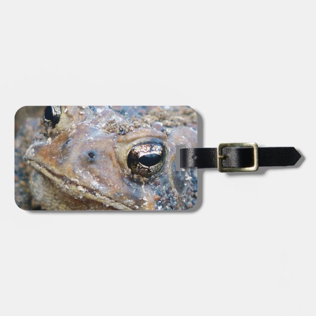 Toad face luggage tag (Front Horizontal)