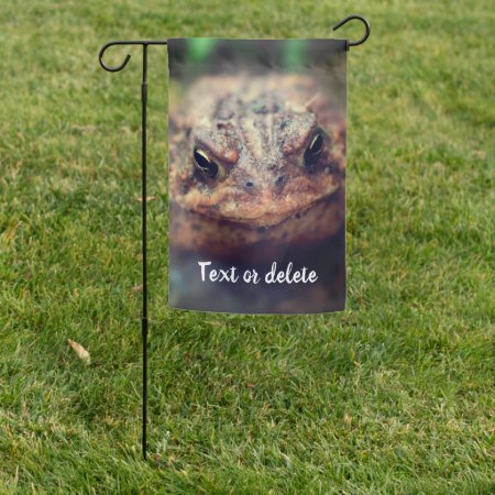 Toad Face Up Close Personalized Garden Flag