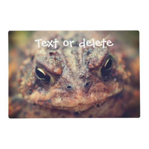 Toad Face Up Close Personalized Placemat