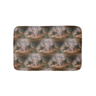 Toad Frog Face Nature Pattern Bathroom Mat