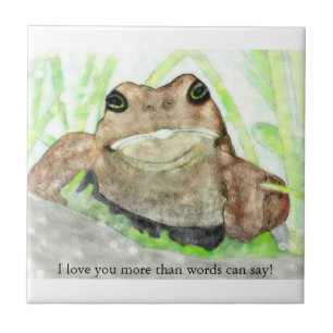 toad - I love you more than words can say Ceramic Tile