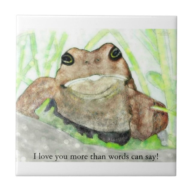 toad - I love you more than words can say Ceramic Tile (Front)