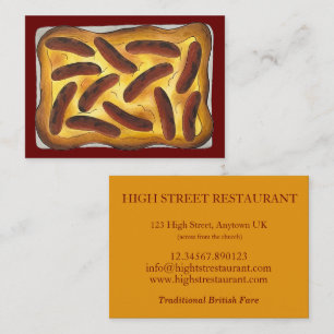 Toad in the Hole British Pub Restaurant Food Business Card