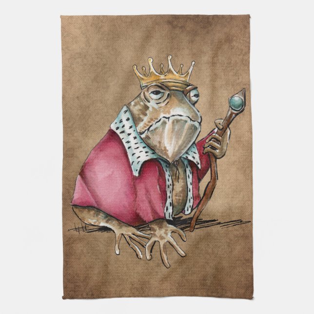 Toad King Kitchen Towel (Vertical)