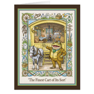 Toad Showing Off the inside of the Yellow Caravan Cards