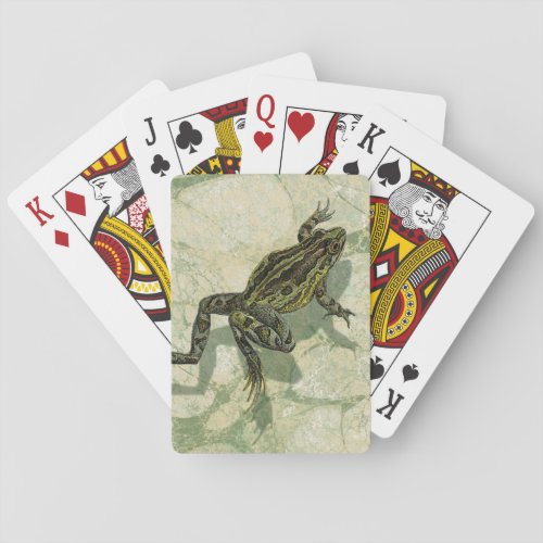 Toad Swinning in the Water Poker Cards