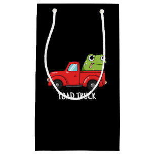 Toad Truck Funny Tow Truck Pun Dark BG Small Gift Bag