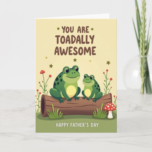 Toadally Awesome Fathers Day Card (Front)