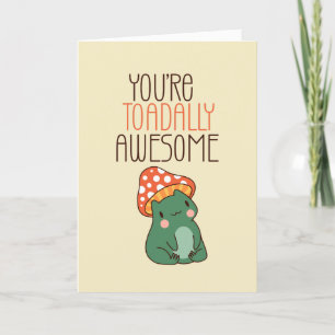 Toadally Awesome Frog Pun Funny Valentine's Day Holiday Card