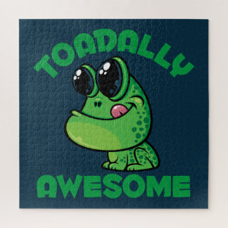 Toadally Awesome Happy Cartoon Toad Jigsaw Puzzle