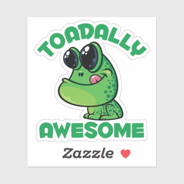 Toadally Awesome Happy Cartoon Toad Sticker (Sheet)