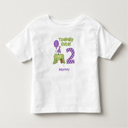 Toadally Cute 2nd Birthday Toddler T_shirt