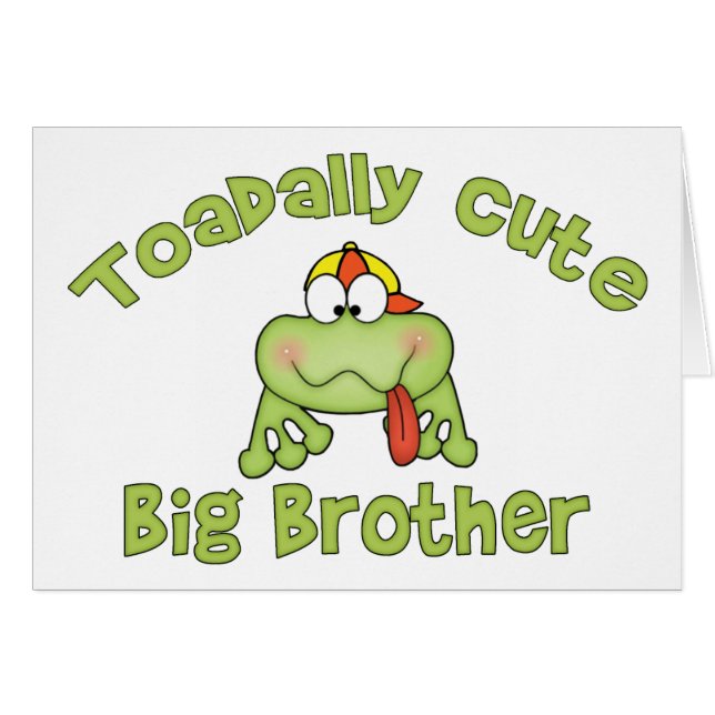 Toadally Cute Big Brother Blank Card (Front Horizontal)