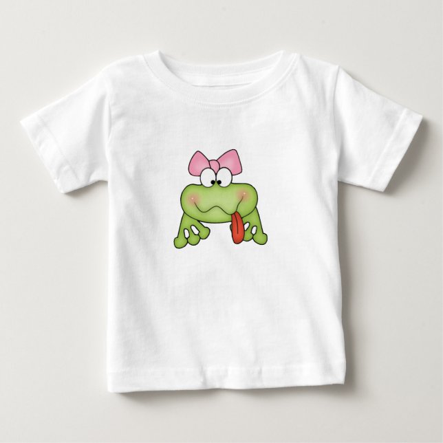 Toadally Cute Girl Frog Baby T-Shirt (Front)