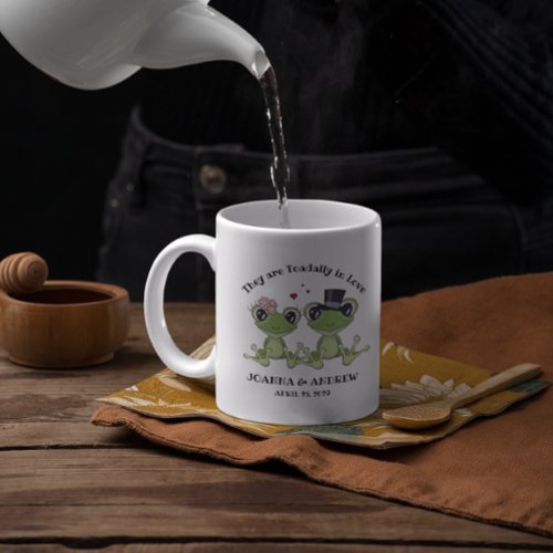 Toadally in Love Frog Couple Rustic Wedding Coffee Mug