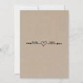 ©Toadally in Love Frog Couple Rustic Wedding Invitation (Back)