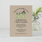 ©Toadally in Love Frog Couple Rustic Wedding Invitation (Standing Front)
