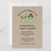 ©Toadally in Love Frog Couple Rustic Wedding Invitation (Front)