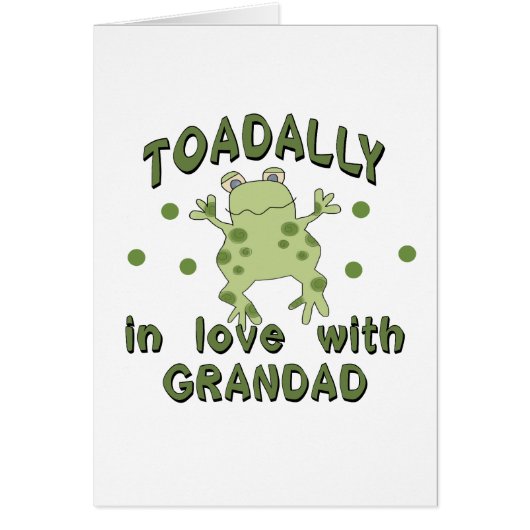 TOADALLY Love Grandad Frog Cards (Front)